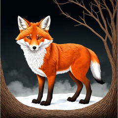Cartoon fox.