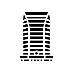 Fototapeta na wymiar public bank building glyph icon vector. public bank building sign. isolated symbol illustration