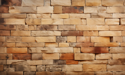 Fototapeta premium Background of brick wall pattern texture for interior exterior decoration and industrial construction concept design.