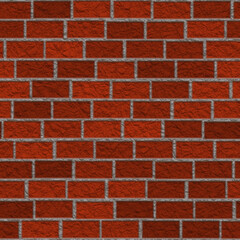 Brick drawing. Seamless red brick wall background - texture pattern for continuous replication.
