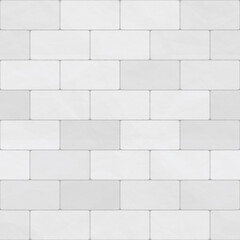 Brick drawing.  White brick wall seamless background- texture pattern for continuous replication.