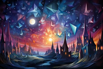 Ephemeral star showers, painting the night sky with fleeting bursts of cosmic beauty - Generative AI - obrazy, fototapety, plakaty