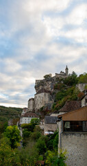 Fototapeta na wymiar Citadel of Rocamadour from a street