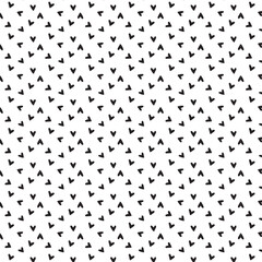 Hand drawn heart seamless pattern. Doodle hipster simple background about love for Valentines day. Trendy simple texture with tiny little hearts.  - obrazy, fototapety, plakaty