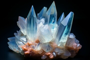 Luminescent moonstone crystals, radiating with otherworldly energy - Generative AI