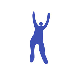 Abstract Blue People Body Pattern Illustration 