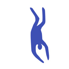 Abstract Blue People Body Pattern Illustration 