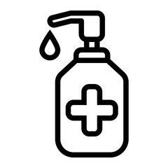 Obraz premium This is the Hand Soap icon from the Hotel icon collection with an Outline style