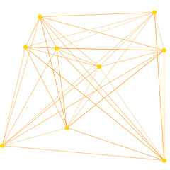 Fototapeta premium An abstract cut out transparent node network futuristic design element