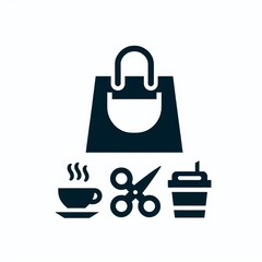 Obraz premium The logo embodies modern style and convenience in the form of a stylish shopping bag. The contours of the bag create clear lines and shapes, emphasizing its functionality and ease of use.