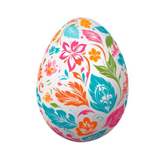 easter egg, happy easter, painted egg on white background