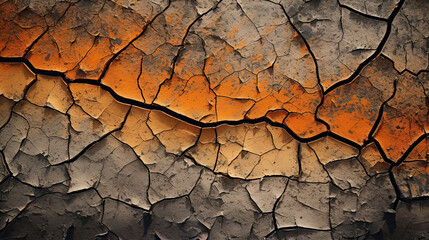 Crack background, the diversity of cracked surfaces, play of light and shadow for a visually engaging and abstract composition Ai Generative