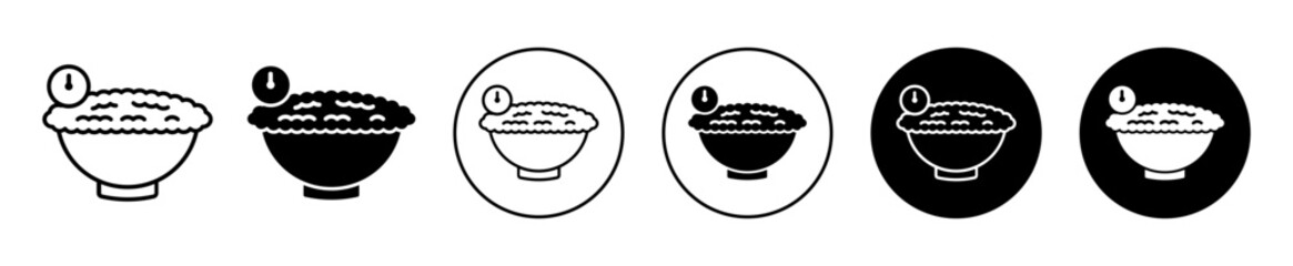 Yeast dough recipe vector icon set collection. Yeast dough recipe Outline flat Icon.