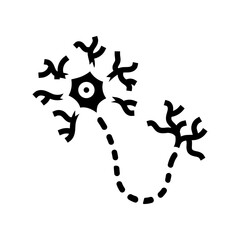 neuron structure neuroscience neurology glyph icon vector. neuron structure neuroscience neurology sign. isolated symbol illustration
