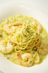 pasta with pesto sauce