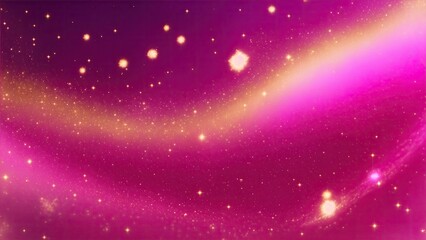 Fototapeta premium Pink background with a scattering of gold sparkles abstract Background