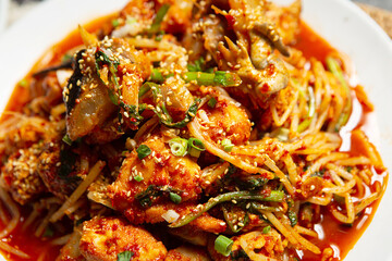  steamed monkfish smothered in spicy sauce