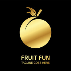 Minimalist, Healthy and colourful fruits logo design vector using for Cosmetics, Ecology activity, food and juice company.