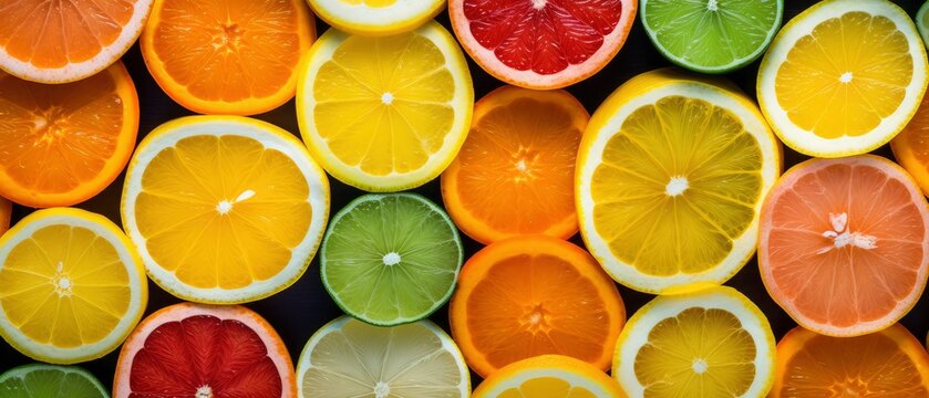 Assorted Citrus Fruits Sliced in Half for a Refreshing Experience