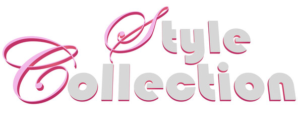 style collection logo trending text