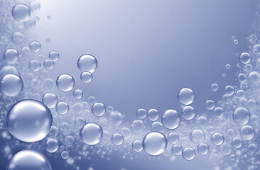 Background with bubbles in blue tones, postcard, copy space, design, decor, poster