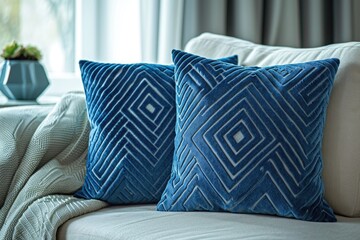 a beautiful comfortable cushion pillow with zig zag pattern design
