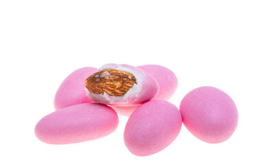 almonds in glaze isolated