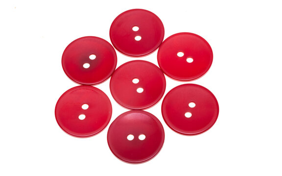 big red buttons isolated