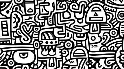 Obraz premium Cute graffiti art abstract background poster web page PPT, art background