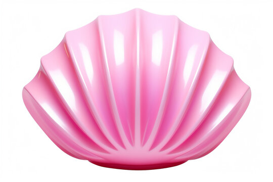Pink seashells. Vector illustration. Under the sea. Underwater purple life.  illustration of a beautiful pearl in a shell on a white background