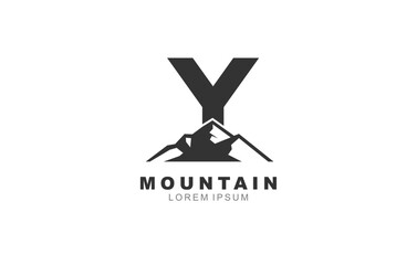 NN Letter Mountain logo template for symbol of business identity