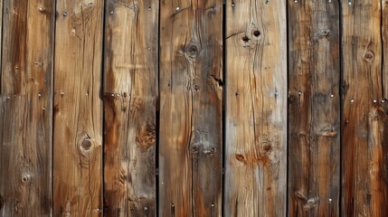 Fototapeta premium Close Up of Wooden Fence With Nails
