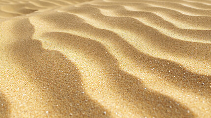 Fototapeta na wymiar Sand Dune Texture: Photorealistic texture of sand dunes, capturing the fine grains and natural patterns of sandy surfaces, textures, background