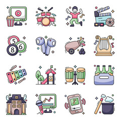 Pack of Fun Flat Icons

