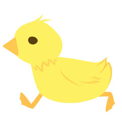 Cute yellow duck cartoon character