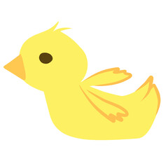 Cute yellow duck cartoon character