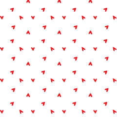 Cute hearts seamless pattern. Hand drawn heart seamless pattern. Doodle hipster simple background about love for Valentines day. Trendy simple texture with tiny little hearts. - obrazy, fototapety, plakaty