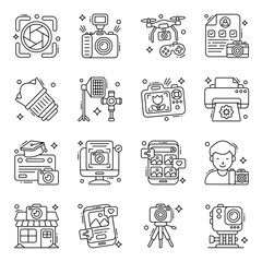 Pack of Photography Linear Icons 

