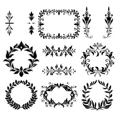 wreath SVG, wreath png, wreath frame, frame svg, frame illustration, wreath illustration, frame, vector, vintage, floral, design, decoration, pattern, ornament, border, illustration, flower, ornate, a