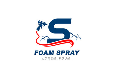 S Letter foam spray insulation logo template for symbol of business identity