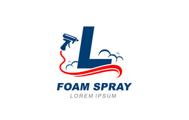 L Letter foam spray insulation logo template for symbol of business identity