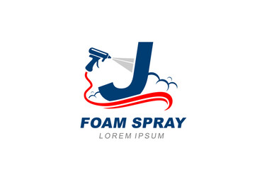 J Letter foam spray insulation logo template for symbol of business identity