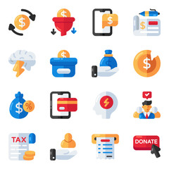 Set of Business and Finance Flat Icons

