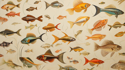 Fish pattern background