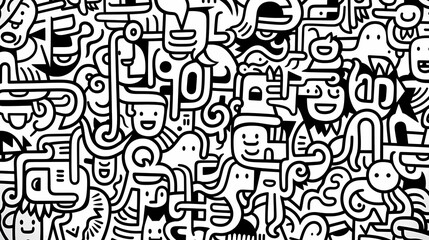 Obraz premium Cute graffiti art abstract background poster web page PPT, art background