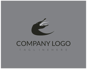 Crocodile logo for company brand design.
