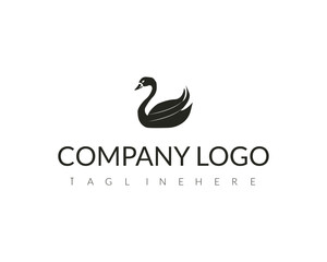 Bird logo template with line art style. Creative abstract bird logo collection.