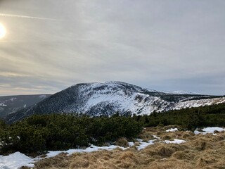 landscape mountains  in winter