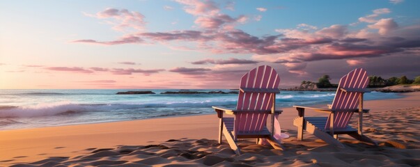 Cinematic Look & Minimalism, A serene beach scene at sunset, with a minimalist aesthetic, emphasizing the cinematic look with a focus on negative space and a subtle color palette inspired 