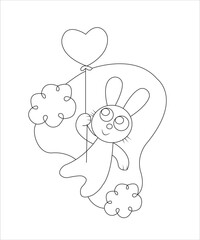 Love You Coloring Book Page